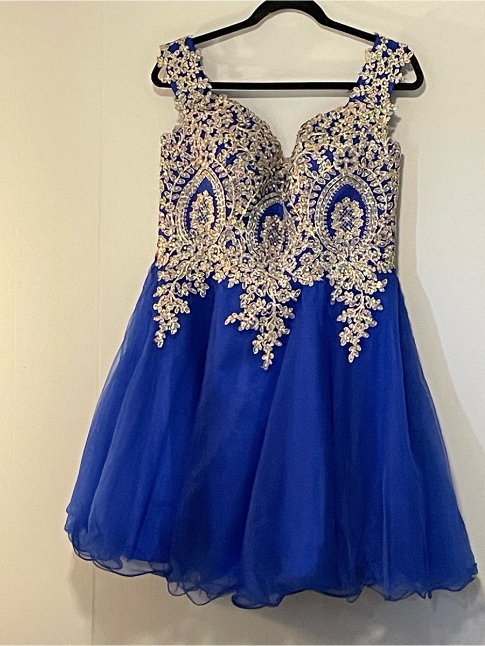 Embellished Royal Blue Formal Cocktail Dress. Item #11623